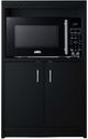 Summit® Black 2-Door Microwave Cabinet-2
