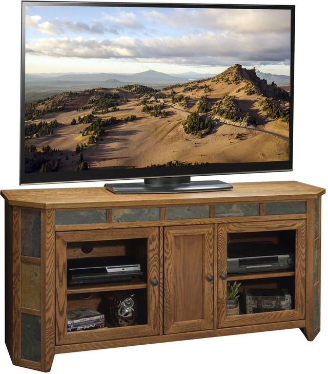 Legends Home Oak Creek 63" Angled TV Cart-0