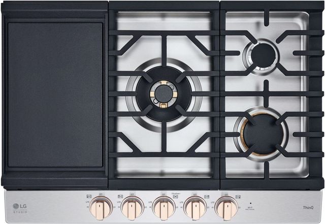 LG Studio 30" Essence White Gas Cooktop-1
