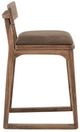 International Furniture Direct Balam Gunmetal/Stained Brown Upholstered Barstool-3