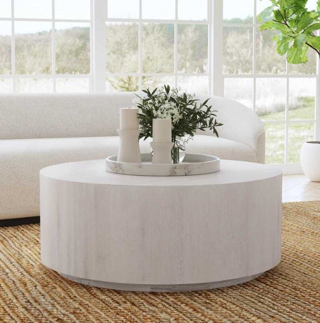 Classic Home Layne Milk White 42" Round Coffee Table-1