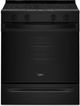 Whirlpool® 30" Black Glass Top Slide-In Electric Range with Air Cooking Technology-0