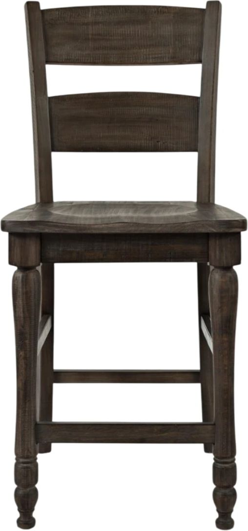 Jofran Inc. Madison County Barnwood Ladderback Counter Stool-2