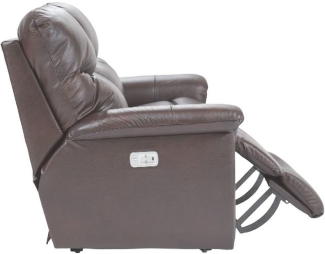 La-Z-Boy® James Walnut Leather Power Reclining Loveseat with Headrest-4