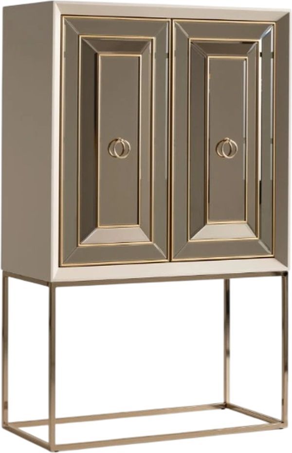 Michael Amini® Madison Glistening Gold Bar Cabinet-0
