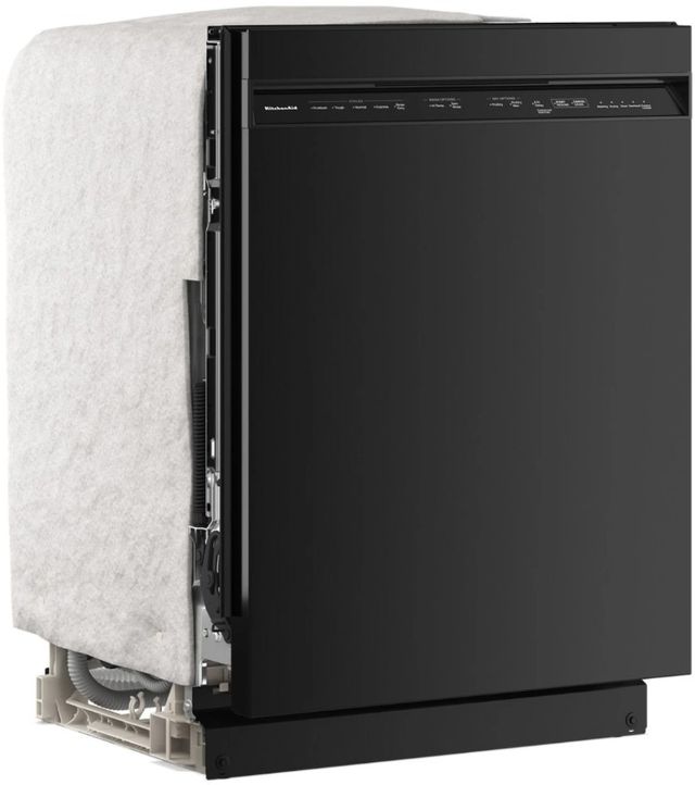 KitchenAid® 24" Black Front Control Built-In Dishwasher with Third Level Utensil Rack and 30+ Total Wash Jets-4