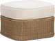 TOV Furniture Axel Brown/Cream Aluminum/Boucle/Wicker Outdoor Ottoman-0
