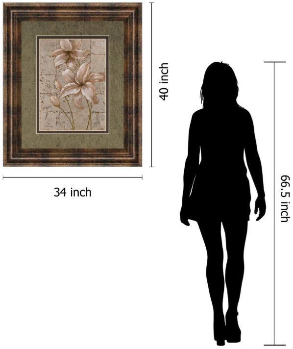 Classy Living Vivian Flasch Lilies On Silver Il 40" Wall Art-2