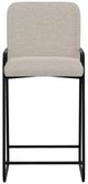 International Furniture Direct Seating Beige/Black 49" Bar Stool-2