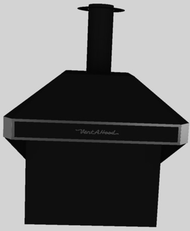 Vent-A-Hood® A Series 36" Black Retro Style Wall Mounted Range Hood-0
