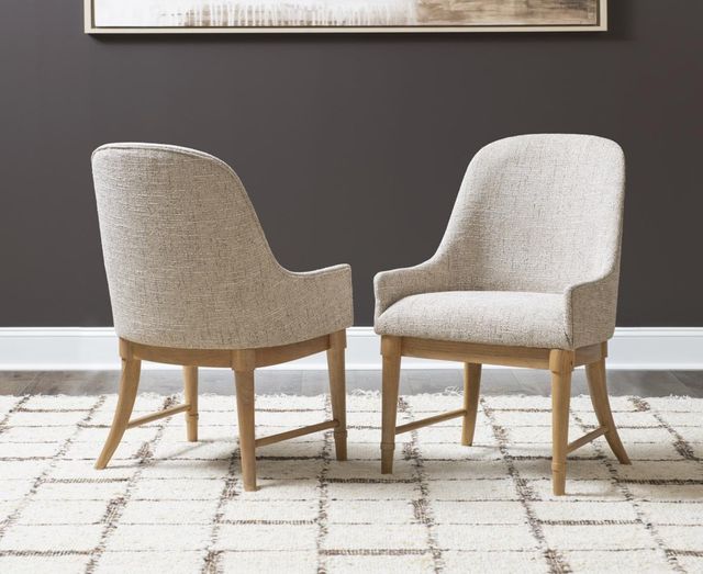 Legacy Classic Seraphina Sunlit Oak Upholstered Dining Arm Chair-3