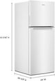 Whirlpool® 24" 11.6 Cu. Ft. White Counter Depth Top Freezer Refrigerator-2
