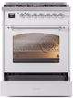 Ilve® Nostalgie II Series 30" White Pro Style Dual Fuel Range-3