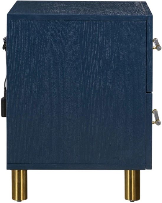 Modus Furniture Argento Navy Blue Nightstand-4