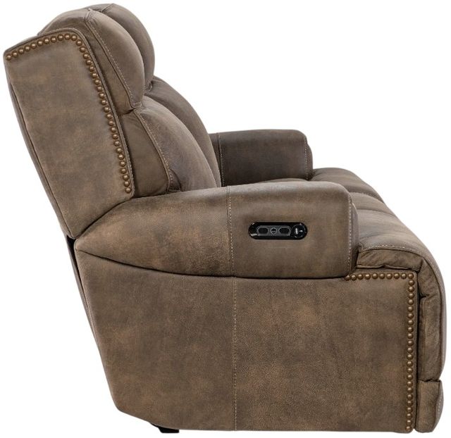 Hooker® Furniture MS Wheeler Seville Timber Leather Power Reclining Zero Gravity Sofa with Power Headrest-3