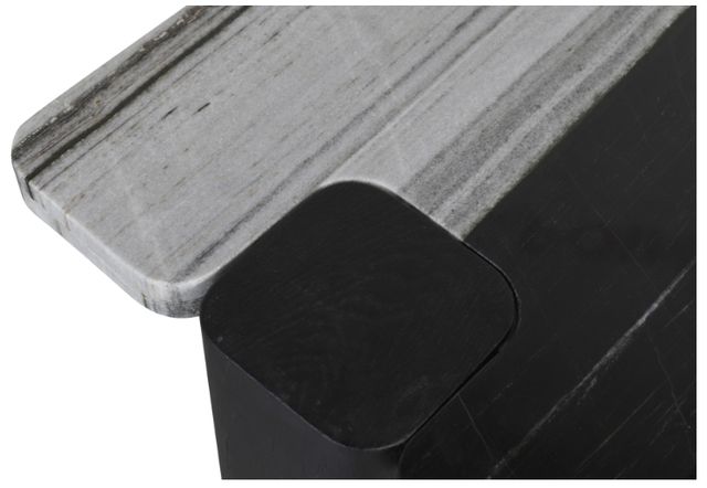 Meridian Furniture Ravenna Panda Marble End Table with Black Base-3