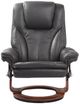 BenchMaster High Line Hana Charcoal Gray Chair and Ottoman Set-2
