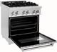 ZLINE 30" Satin Stainless Steel Pro Style Dual Fuel Range-4