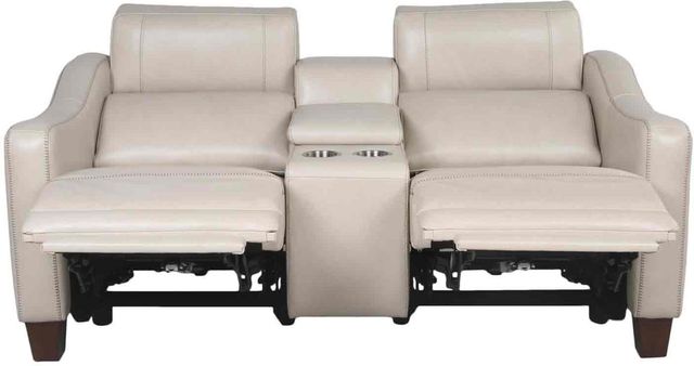 Steve Silver Co. Giorno Ivory Dual Power Reclining Loveseat with Console-1