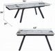 ACME Furniture Damita White Dining Table with Black Base-2