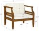 Linon Corolla 2-Piece Beige/Brown Acacia/Fabric Outdoor Club Chair Set-2
