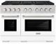 ZLINE 48" Stainless Steel Pro Style Gas Range with White Matte Door-0
