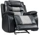 New Classic® Home Furnishings Nikko Black/Gray Power Glider Recliner-3