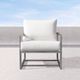 Enclover Acacia Stainless Steel/White Club Chair-4