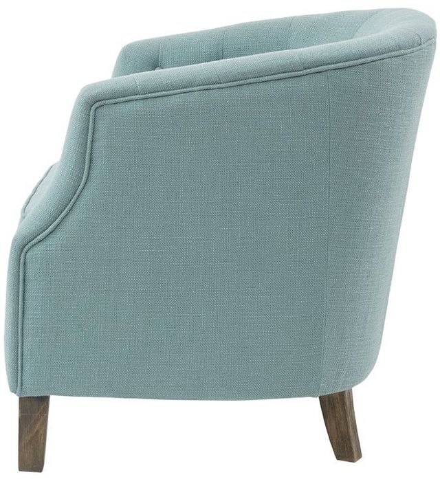 Olliix by Madison Park Dusty Aqua Ansley Chesterfield Barrel Chair-2