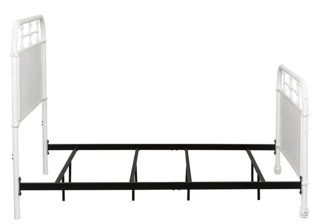 Liberty Furniture Vintage Antique White Twin Youth Metal Rod Bed-3
