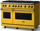 Viking® 5 Series 48" Daffodil Pro Style Gas (LP) Range with Brushed Brass Trim-2