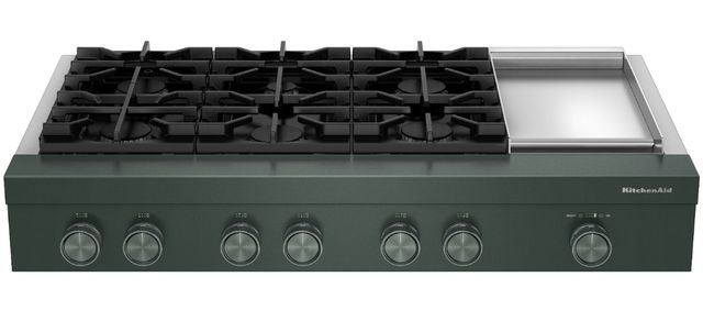 KitchenAid® 48” Juniper Commercial-Style Gas Rangetop with 6 Burners and Griddle-0