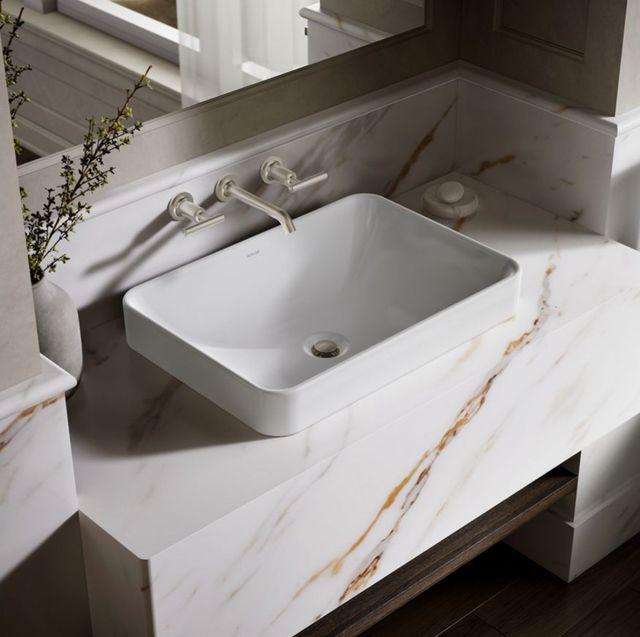 Kohler Vox® White 23.75" Rectangular Vessel Bathroom Sink-2