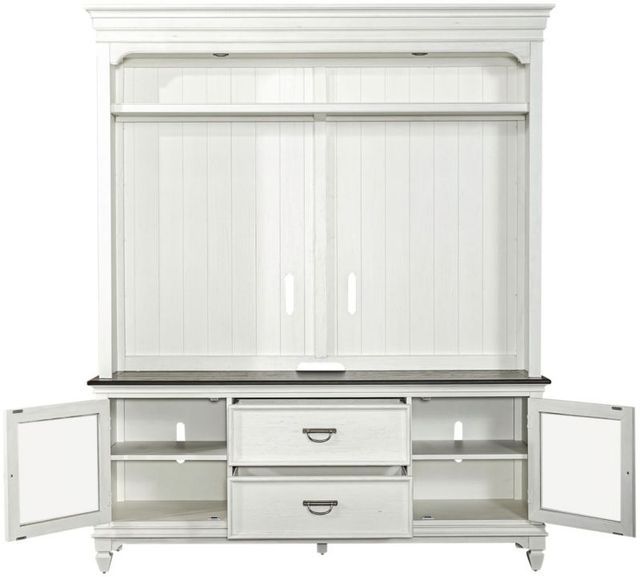 Liberty Furniture Allyson Park Charcoal/Wirebrushed White Entertainment Center-3
