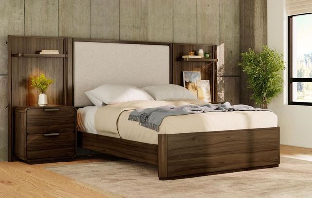 Bernards Westfield 3-Piece Brown Queen Wall Panel Bedroom Set-1