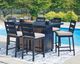 Signature Design by Ashley® Mabry Shores 2-Piece Navy Blue Aluminum/Fabric Outdoor Bar Stool-5