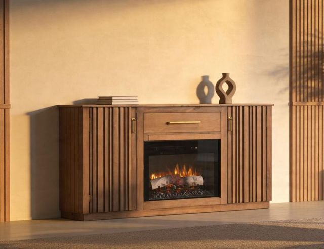 International Furniture Direct Mezquite Brown TV Stand-1