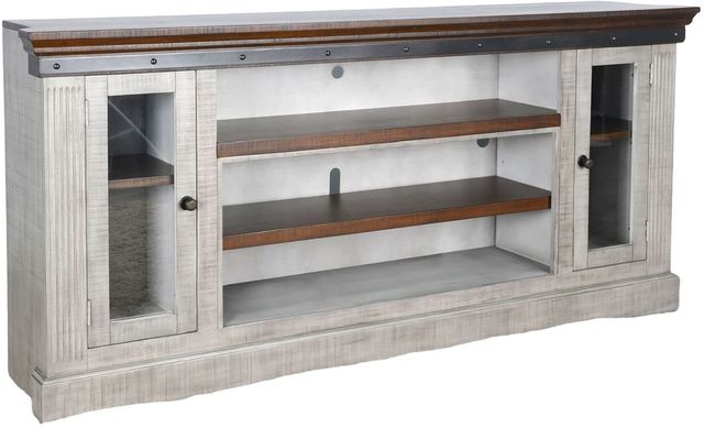 Sunny Designs™ Alpine Grey/Tobacco Leaf TV Console with Fireplace Insert Option-0