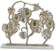 A & B Home Gold/Silver/White T- Light Candle Holder-1
