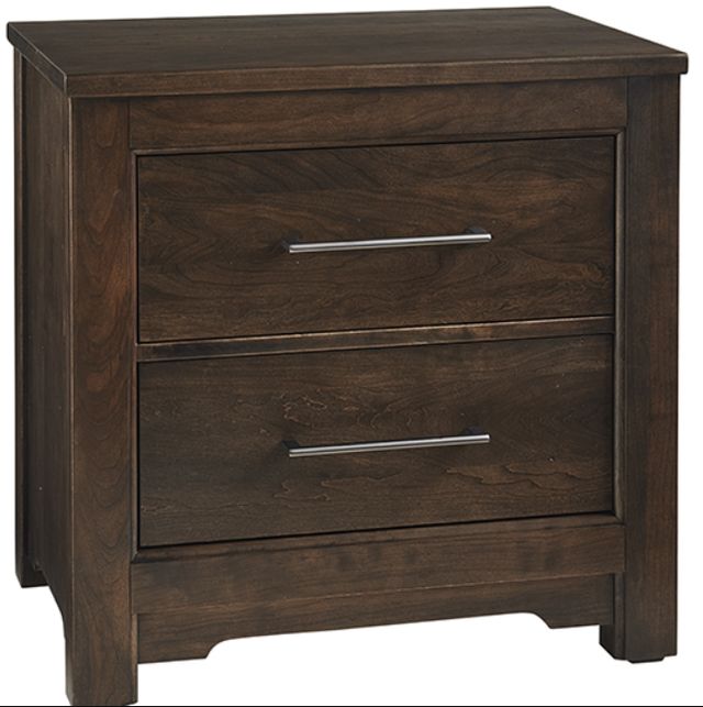 LM Co Home By Vaughan-Bassett Crafted Cherry by Ben & Erin Napier Dark Cherry 2-Drawer Nightstand-0