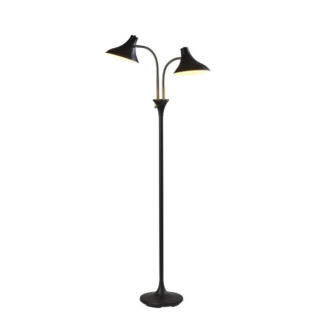Adesso® Ascot Black Floor Lamp-0