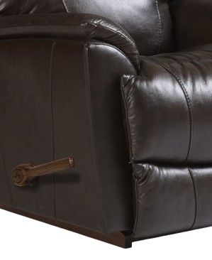 La-Z-Boy® Trouper Walnut Leather Manual Rocking Recliner-1