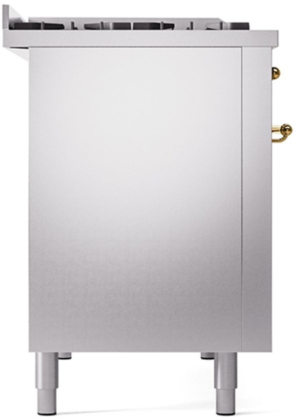 Ilve® Nostalgie II Series 48" Stainless Steel Pro Style Dual Fuel Range-3