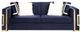 ACME Furniture Virrux Blue/Gold Sofa with Pillows-2