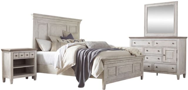 Liberty Furniture Heartland 4-Piece Antique White California King Bedroom Set-0