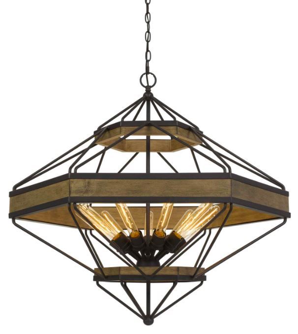 Cal® Lighting & Accessories Alicante Black/Brown Chandelier-0
