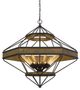 Cal® Lighting & Accessories Alicante Black/Brown Chandelier-0