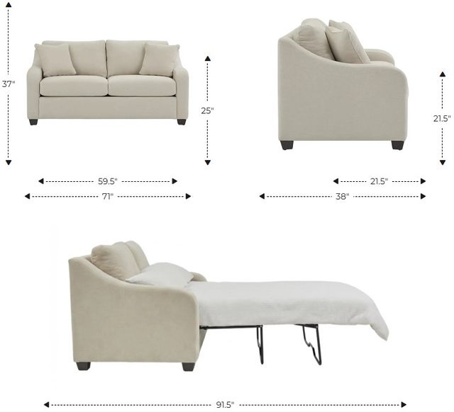 La-Z-Boy® Charlie Navy Full Sleep Sofa-2