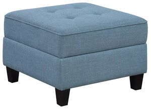 Homelegance Garren Blue Storage Ottoman