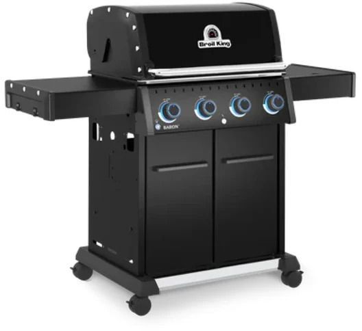 Broil King® Baron™ 420 Pro Shadow 4-Burner Black Freestanding Natural Gas Grill-0